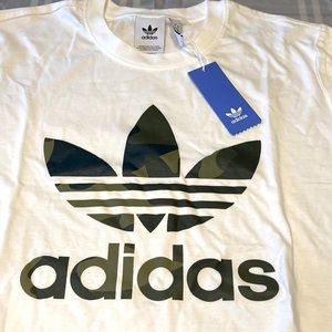Never worn new camouflage adidas original tshirt white camo L